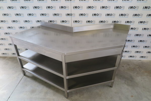 Tavolo Professionale In Acciaio Inox 170x70x85 Cm | Per Cucine E Ristoranti | Piano Rinforzato - Foto 9